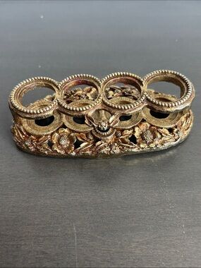 Vintage Matson Ormolu Brass Lipstick Holder 4.25 inches